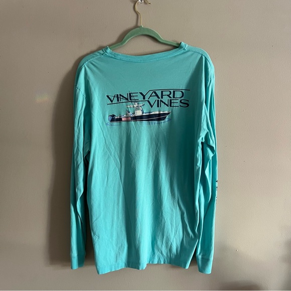 Men’s Blue Vineyard Vines Long Sleeve T-Shirt Size L - Picture 6 of 10